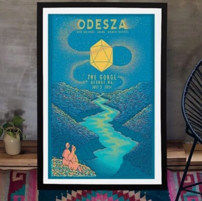 Odesza July 5th 2024 The Gorge Amphitheatre George WA Poster Wall Art All Size