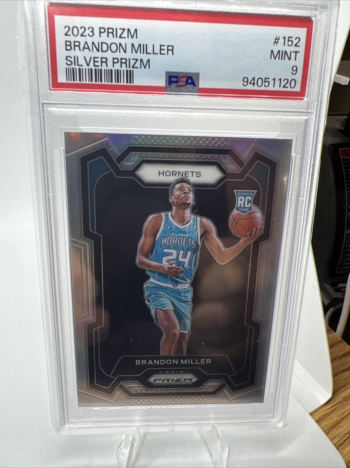 2023-24 Panini Prizm - Silver Prizm #152 Brandon Miller (RC). C66