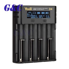 Smart Battery Charger 4 Slot For 18650 21700 26650 Lithium AA AAA Nimh Battery