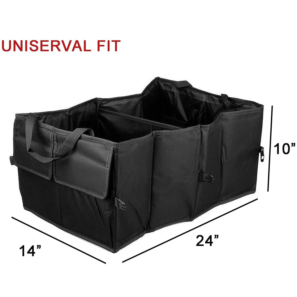Bolsa organizadora de carga de almacenamiento portátil plegable negra para automóvil apta para Chevrolet Foto 2 de 4