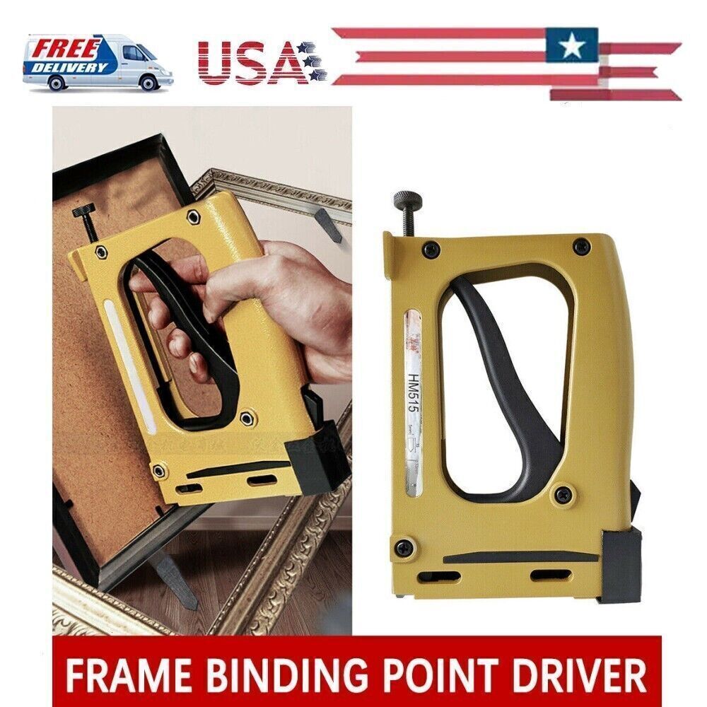 Point Driver Stapler Manual Picture Framing Tool Frame Gun Nailer