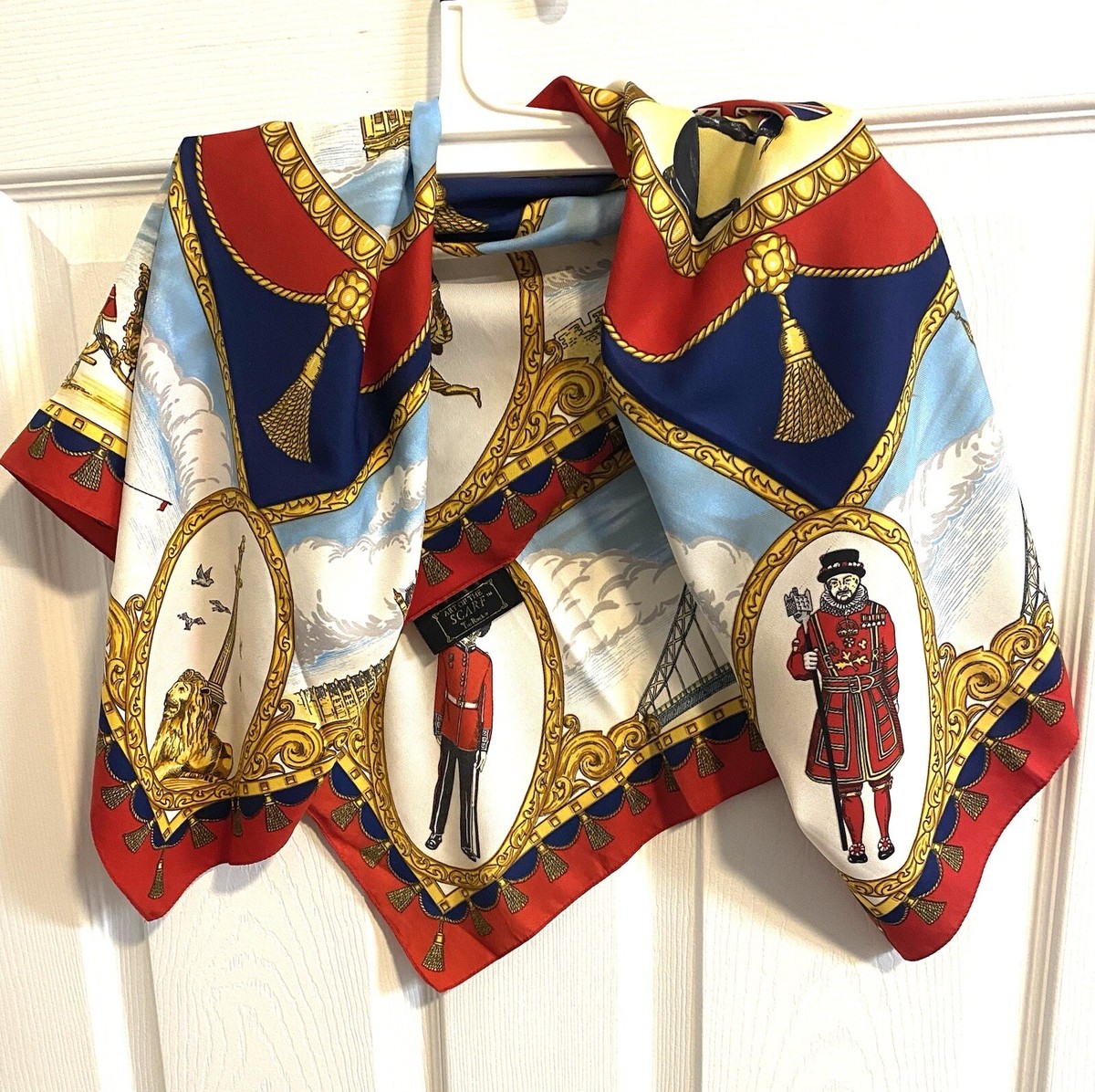 Vintage scarf, London image, Art of the scarf Tie Rack | eBay