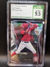 2017 Bowman Platinum Juan Soto Rc Top Prospects CSG 9.5 Gem Mint #TP-JS