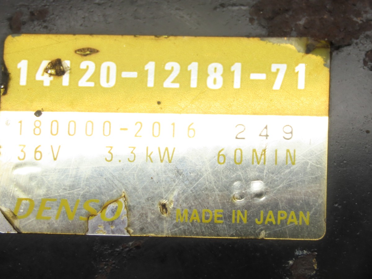 Denso 14120-12181-71 Toyota Forklift 36V DC Drive Motor | eBay