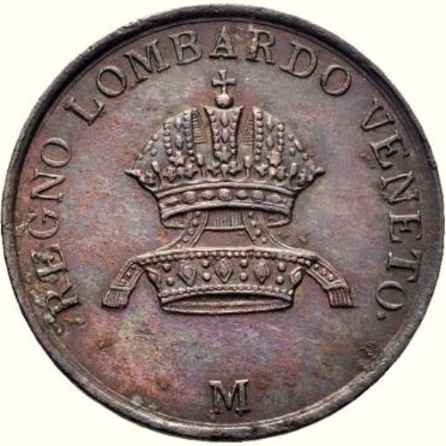 1 Cent 1850 M Königreich Lombardei-Venetien Franz Joseph I 1848 - 1862 ITALIEN - Bild 2 von 2