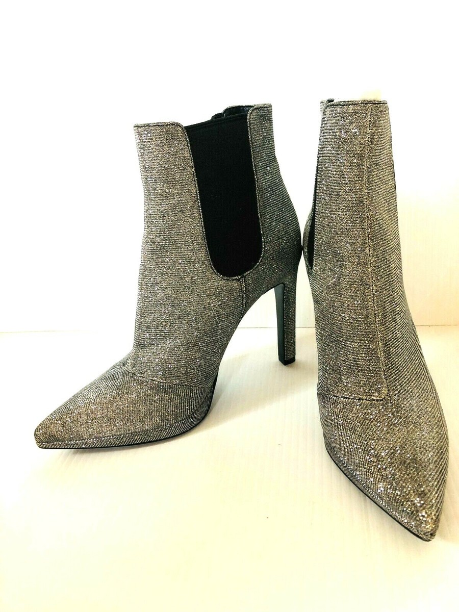 Michael Kors Brielle Bootie Glitter Chain-Mesh US Women Size NEW