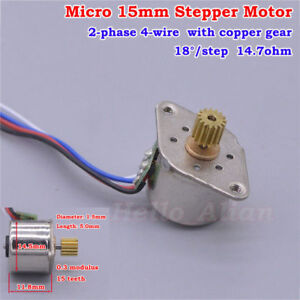 Micro Mini  15MM Stepper  Motor  2 Phase 4 Wire Stepping  