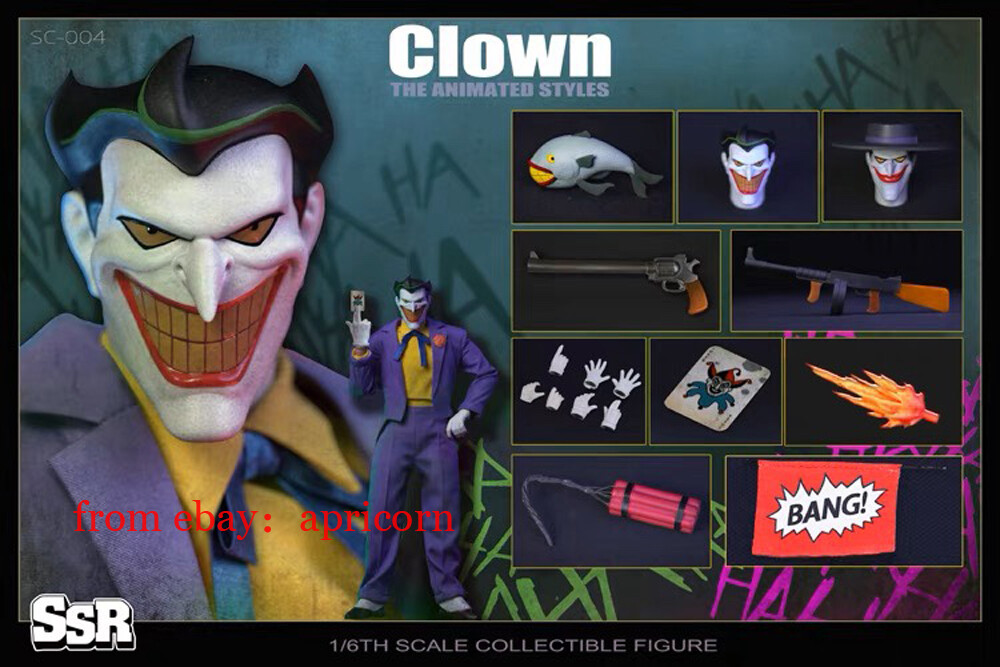 SSRTOYS 1/6 Clown アニメ.Ver SSC004 presell! SSRTOYS SSC004 Joker The Animated Clown 1/6 Action