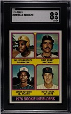 1976 Topps #592 Willie Randolph SGC 8 NM-MT Rookie Card