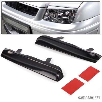 Pair Mean Look Upper Headlight Cover Eyelids Fit For VW JETTA MK4 1999-2005