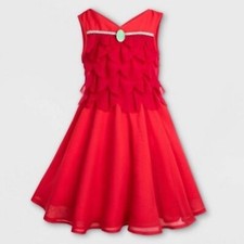 Girls' Disney Moana Dress - Red NWT size L