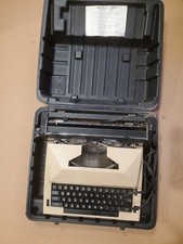 VTG SEARS The Scholar Correction Electric Portable Typewriter Hard Case Untested thumbnail