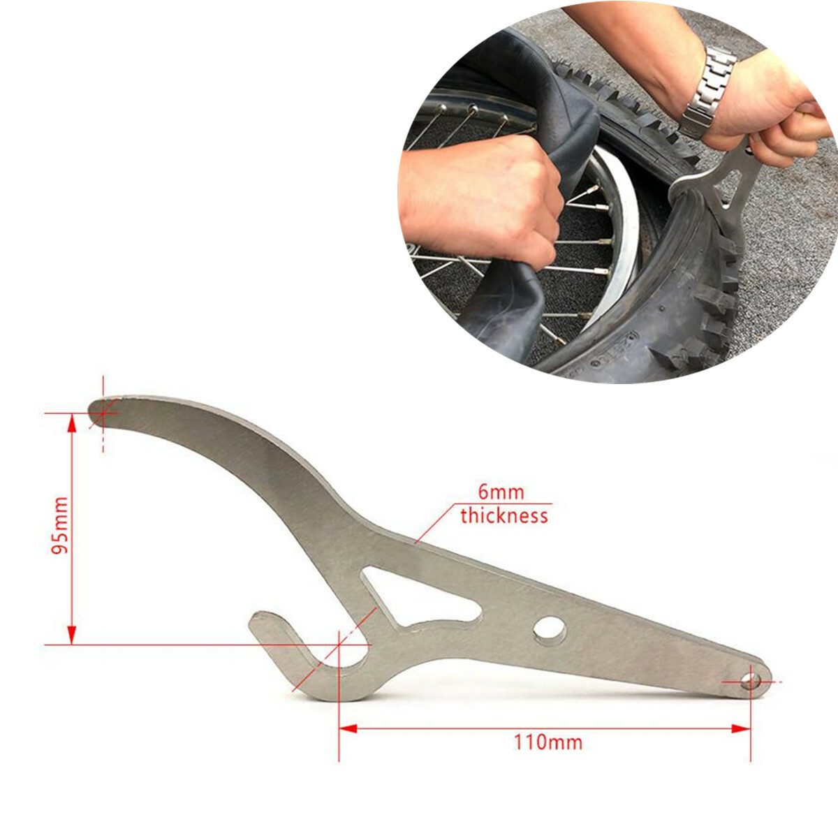 Stainless Steel Motorcycle Pry Tool Tire Changers Expander/Bead Lifter