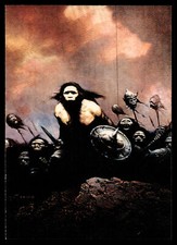 Frank Frazetta Fantasy Art Exotic Pin Up Card 37 Bran Mak Morn Warrior Heads