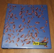 Fear Factor 1 inch 3 Ring Binder Roaches 2004 Joe Rogan gross prank gift *VG*