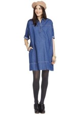 Hatch Maternity Women s THE LIZZIE DRESS Denim Size 1 S/4-6 NEW