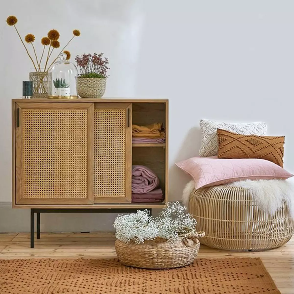 Kmart rattan 2024 cabinet for sale