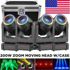 180W LED Moving Head Light W/Case RGBW Gobo Beam Stage Light Zoom DJ Disco DMX