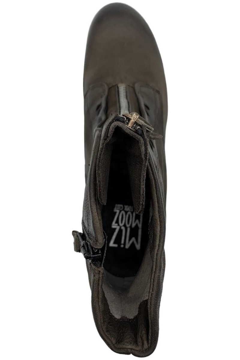 Miz Mooz Leather Zip Front Ankle Boots Story Ash | eBay