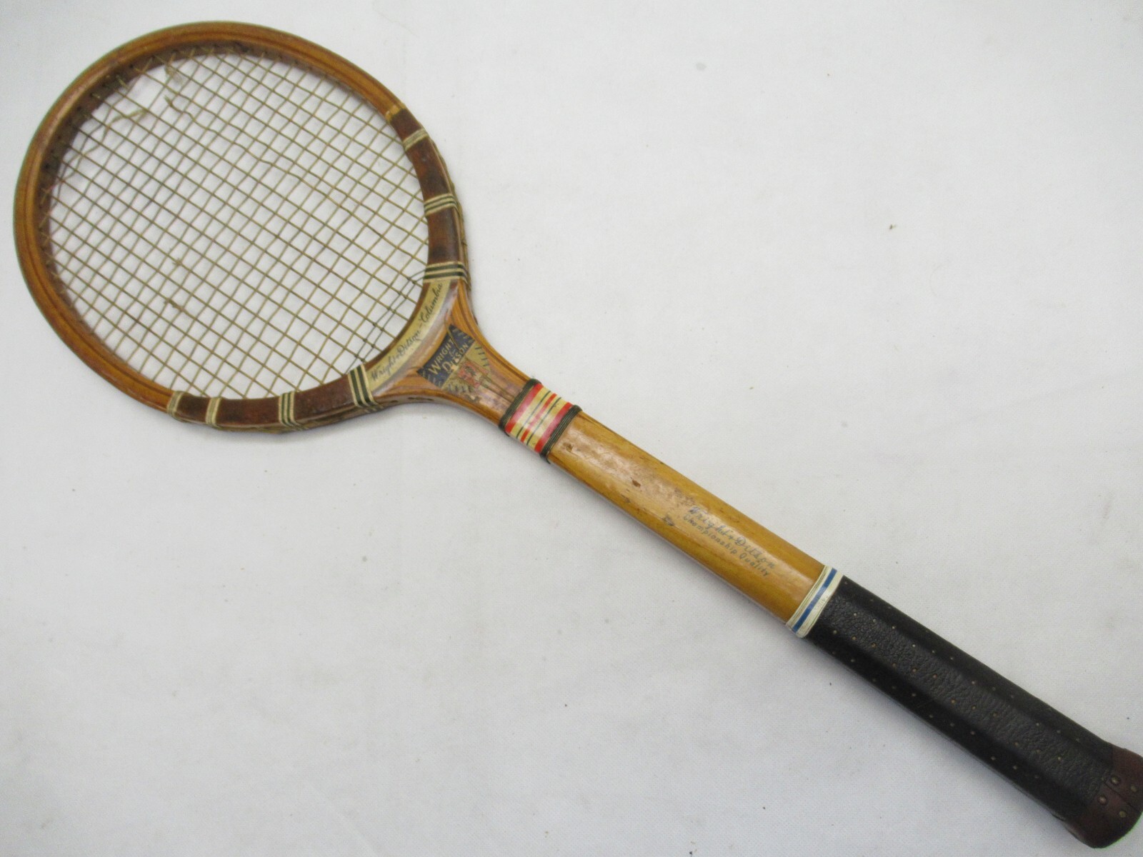 Raquette De Tennis Vintage Wright Ditson Columbia - Début Des Années 1900, Occasion