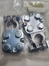 (QTY 8) 4 Spot Flat Battery Terminal For SAE Top Post Clamp, Aluminum