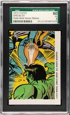 1975 Topps Checklist Comic Book Heroes Stickers # SGC 5