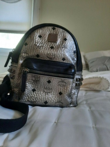 mcm mini black backpack