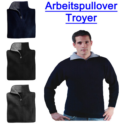 Herren Arbeitspullover workwear Arbeit Pulli Strickpullover anthrazit Gr. M-3XL-