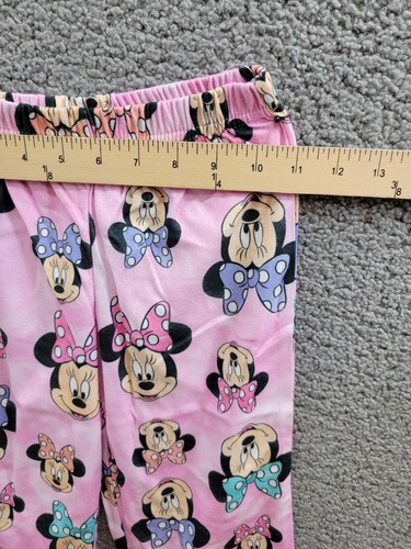 Disney Minnie Mouse Top and Pajama Little Girls 6 Pink 2 Pc Set Button Closure - Picture 12 of 23