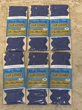 Vintage J P Coats Lot of 6 Packs 18 Yards Total Rick Rack Blue 5 Copenhagen NOS