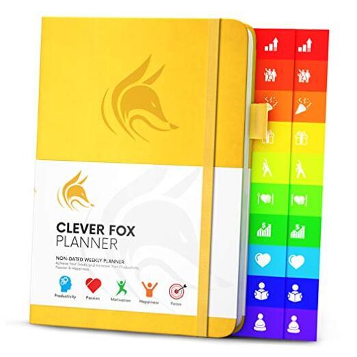 Planner – Undated Weekly & Monthly A5 (5.8'' x 8.3'') Amber Yellow (Undated)