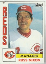 FREE SHIPPING-MINT-1984 Topps #351 Russ Nixon Reds PLUS BONUS CARDS