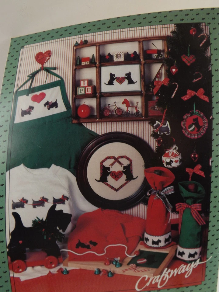 Bonnie Wee Scotties Cross Stitch & Craft Pattern Booklet 1985 Many Projects - Image 3 of 4