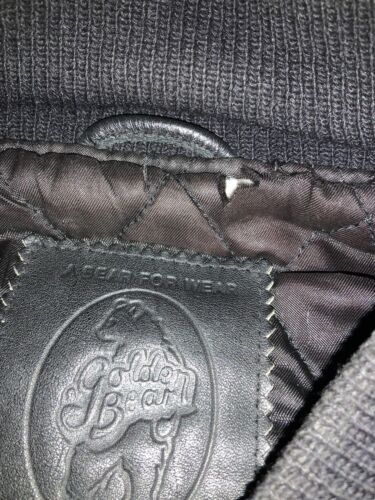 Giacca di pelle Golden Bear nera Varsity taglia L ASU Arrow Electronics - Foto 3 di 6
