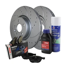 Front Brake Kit 336mm Drill Rotors Bosch Ceramic Pads For Volvo S60 S80 V60 XC70