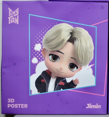 BTS TinyTAN 3D Poster Taehyung V Jungkook Jimin Golden Baby Bear
