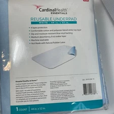 Underpads Reusable New Cardinal Health Washable 44 x 52”
