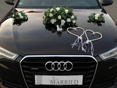 ECHTER ROSESTRAUSS Auto Schmuck Braut Rose Deko Dekoration hochzeit autoschmuck - Bild 31 von 33