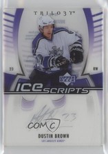 2006-07 Upper Deck Trilogy Ice Scripts Dustin Brown #IS-BR Auto 4ry