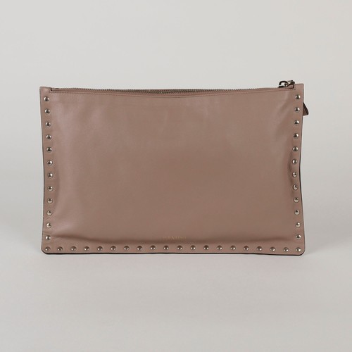 Valentino Indigo Pink Leather Rockstud Clutch 2P0269 37760595 - Picture 5 of 16