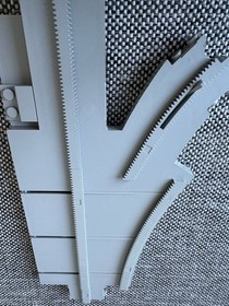 1x Lego Monorail Track Switch Old-Light Gray RIGHT 2889 Unitron 6991 Lego Space