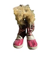 SOREL Tofino Winter Boots Size 1 NY1839-223 Suade Faux Fur