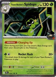 Team Rocket's Spidops 020/182 Destined Rivals Holo Rare