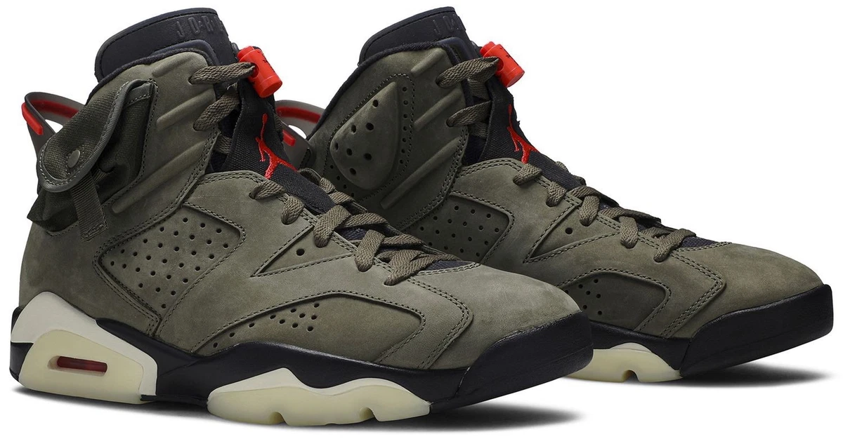 Preços baixos em Jordan 6 Retro x Travis Scott Mid Olive | eBay