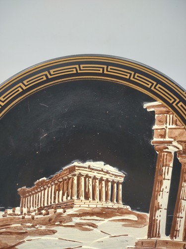 LOT OF 2 HAND MADE IN GREECE PANTHEON DISPLAY ART PLATES 11" - Picture 11 of 16