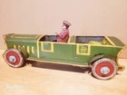 NICE VINTAGE EARLY 1920'S MARX  TIN  WIND UP  TOURING CAR W/ DRIVER