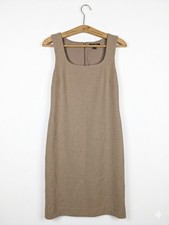 Banana Republic Dress Womens 8 Brown Sheath Midi Classic Preppy Academia Office