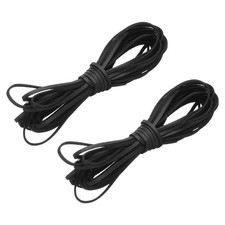 2 Pcs Flat Suede Leather Cord, 5.5 Yards 2.6mm Craft Braid String, Black