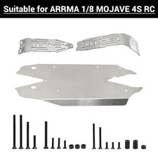 Stainless Steel Chassis Armor Axle Protector Plate Set for ARRMA 1/8 MOJAVE 4S