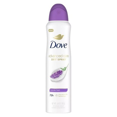 Dove Beauty Advanced Care Lavender Women's Dry Deodorant Spray, 3.8 oz